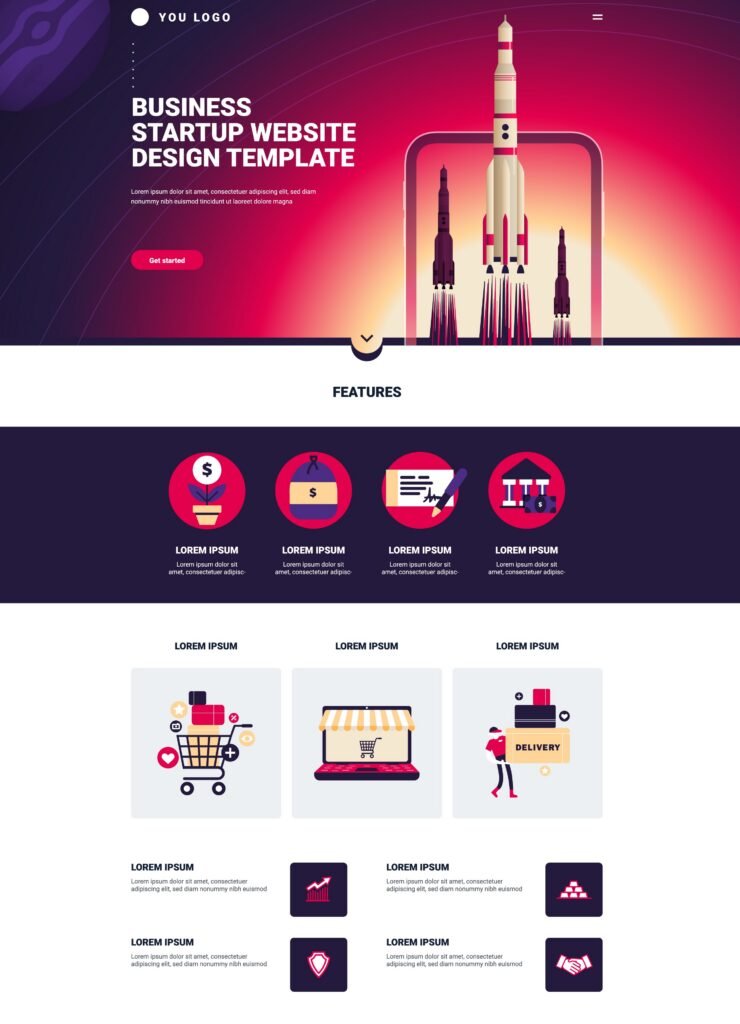 business website page design