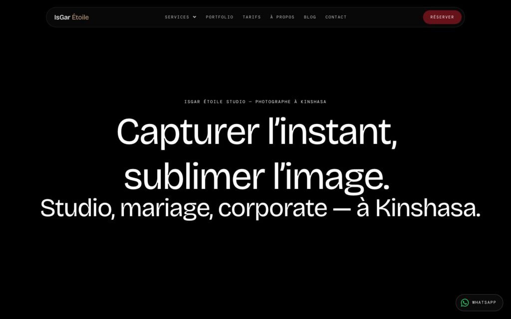Réalisation Kokhav : site IsGar Étoile Studio
